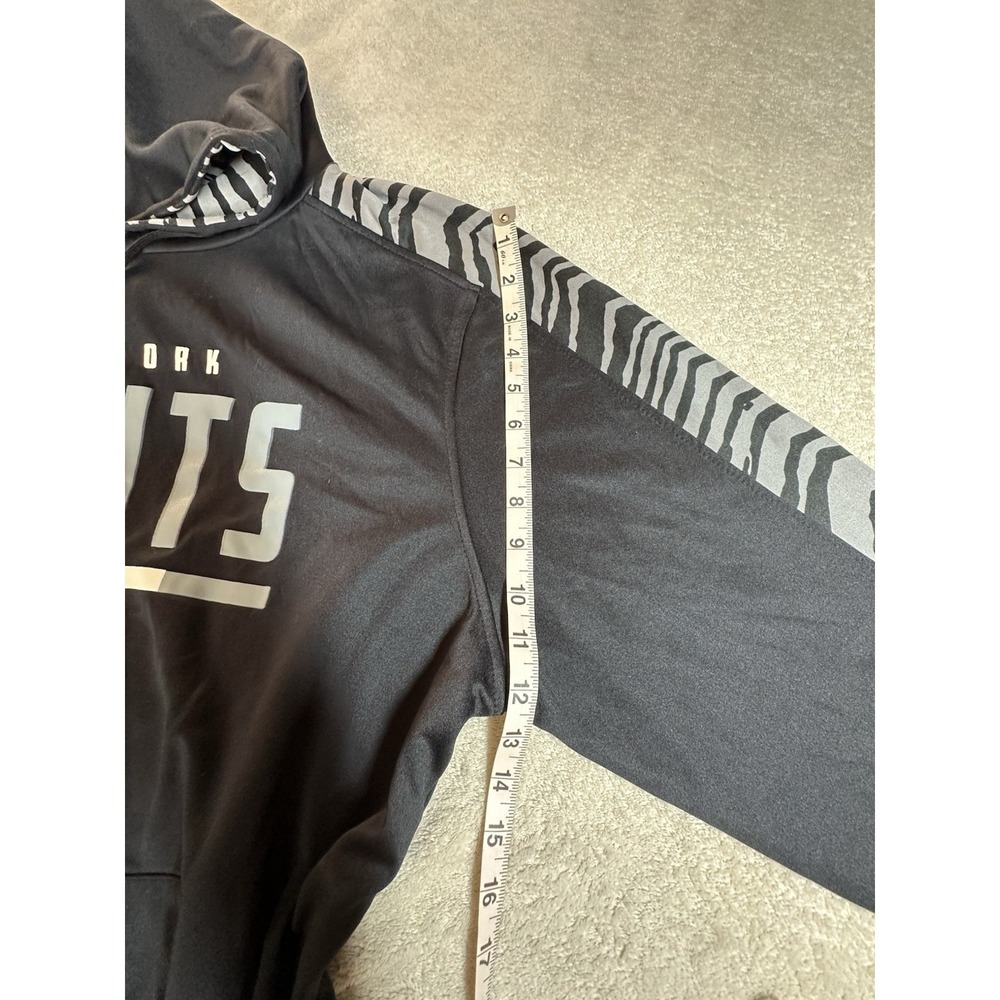 Zubaz Mens 2XL New York Giants Black Pullover Hoodie Zebra Print NFL - Picture 8 of 8